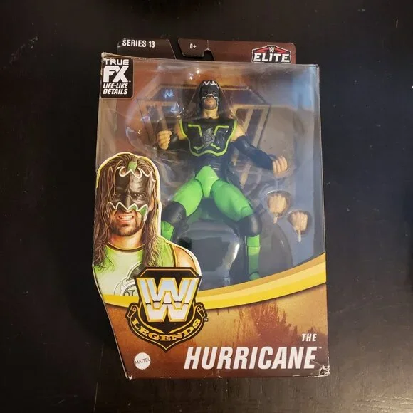 WWE The Hurricane Legends Action Figure – Figura Da Collezione Da 15 Cm, Superstar Scale, 25 Punti Articolati, Con Accessori E Tecnologia TrueFX